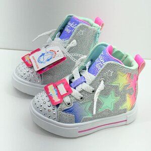 Skechers Girls' Twinkle Toes Twinkle Sparks Stellar Star adaptive light-up shoes